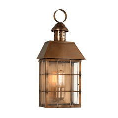 Elstead Hyde Park Wall Lantern Brass - Cusack Lighting