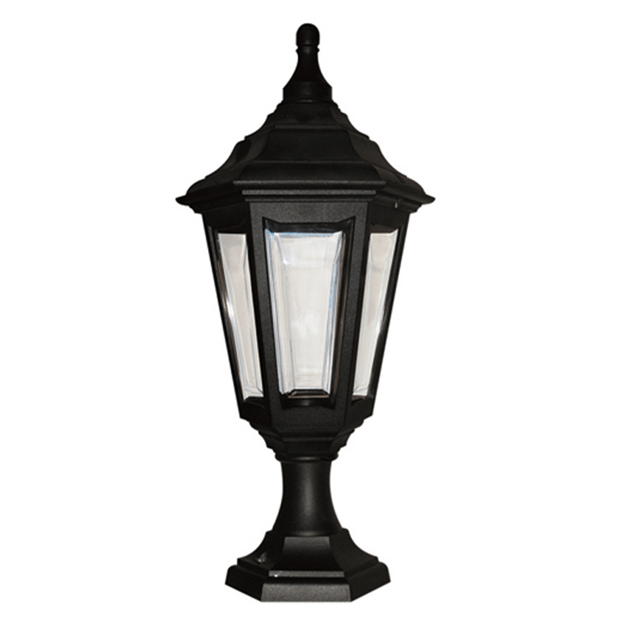 Elstead Kinsale 1 Light Pedestal-Porch Lantern - Black - Cusack Lighting