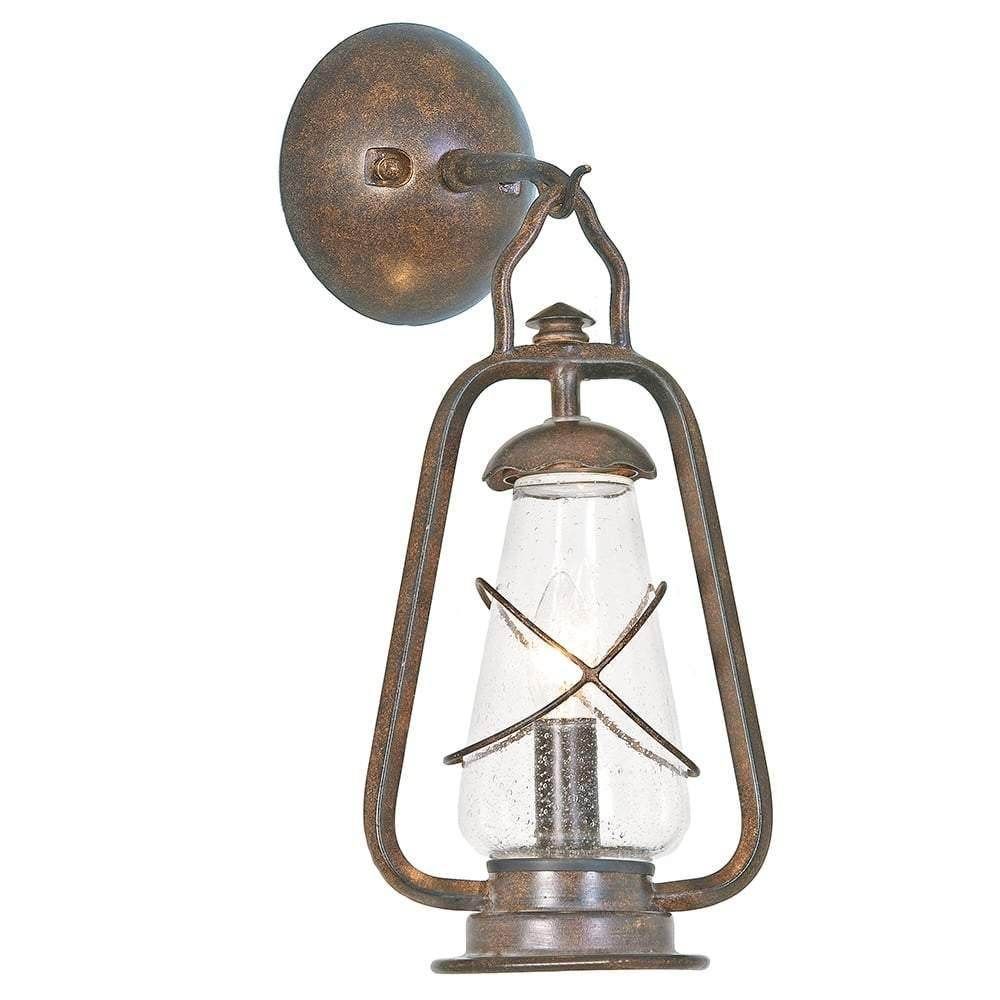 Elstead Miners 1 Light Wall Lantern - Old Bronze - Cusack Lighting