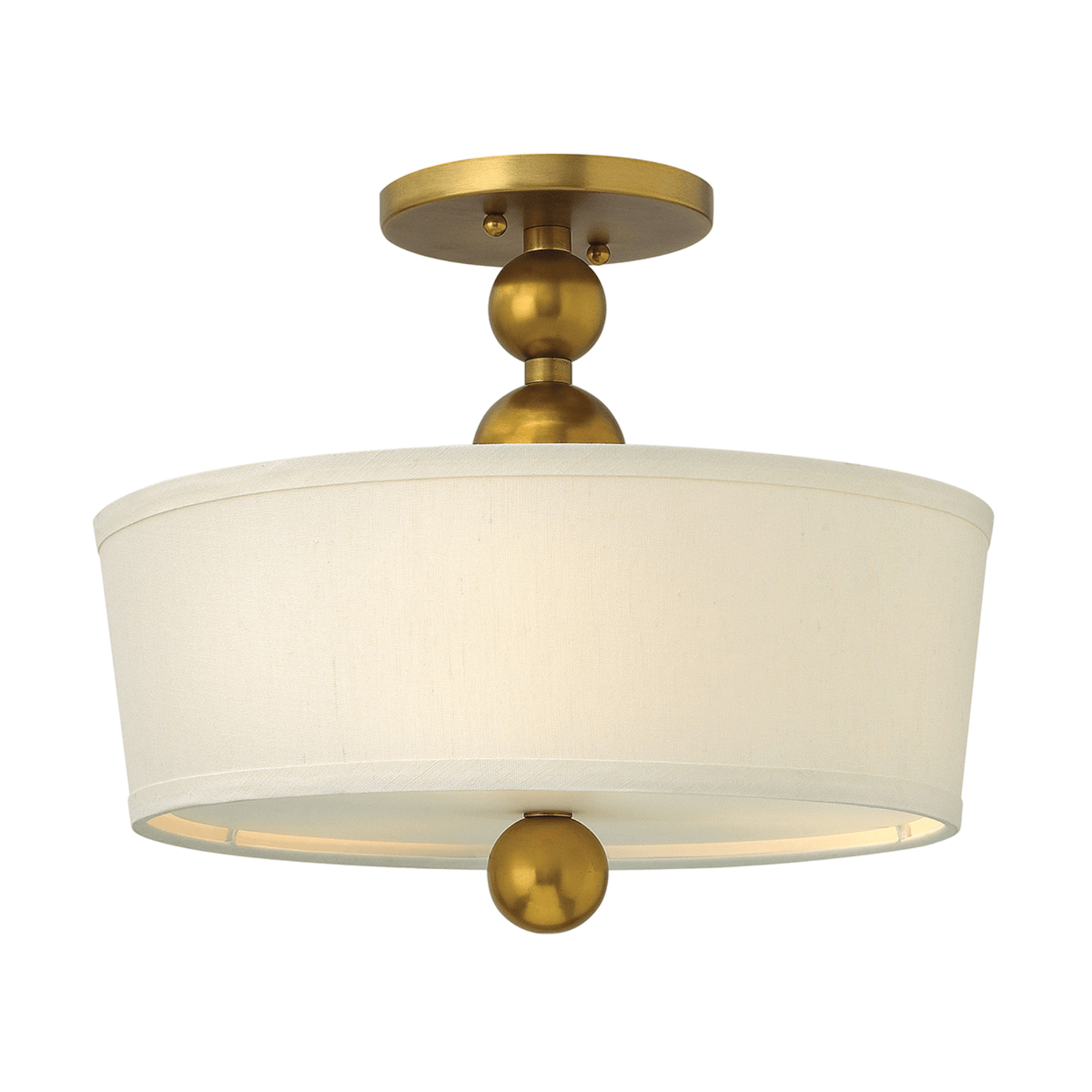 Zelda 3 Light Semi-Flush – Vintage Brass - Cusack Lighting