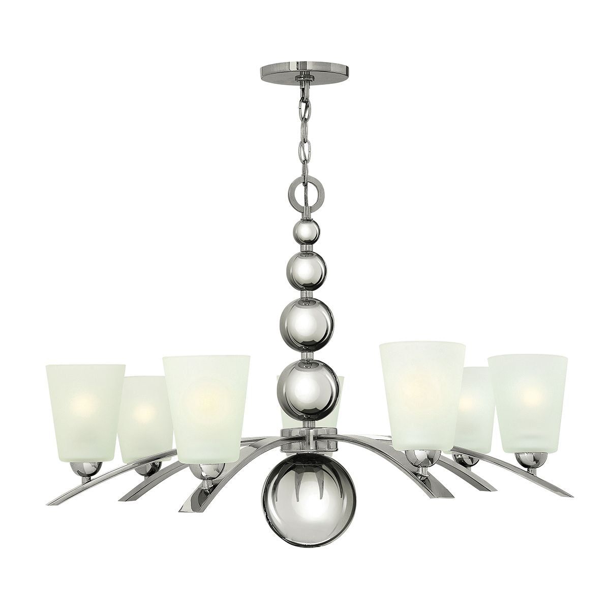 Elstead Zelda 7Lt Centre Ceiling Light - Polished Nickel Finish IP20