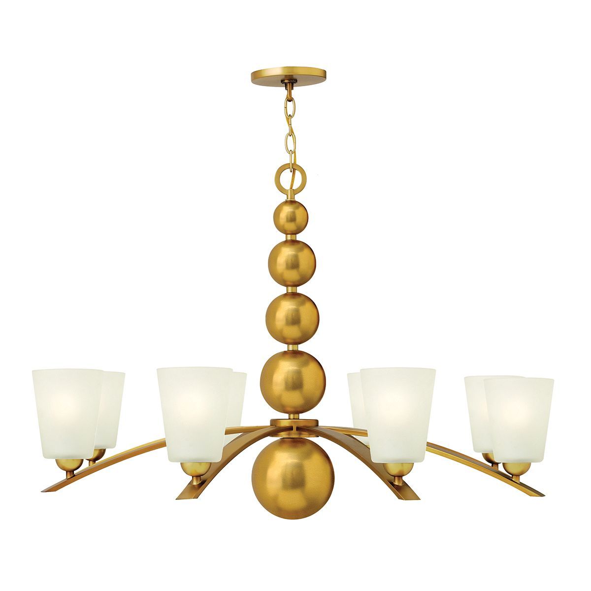 Elstead Zelda 8Lt Centre Ceiling Light - Vintage Brass Finish IP20