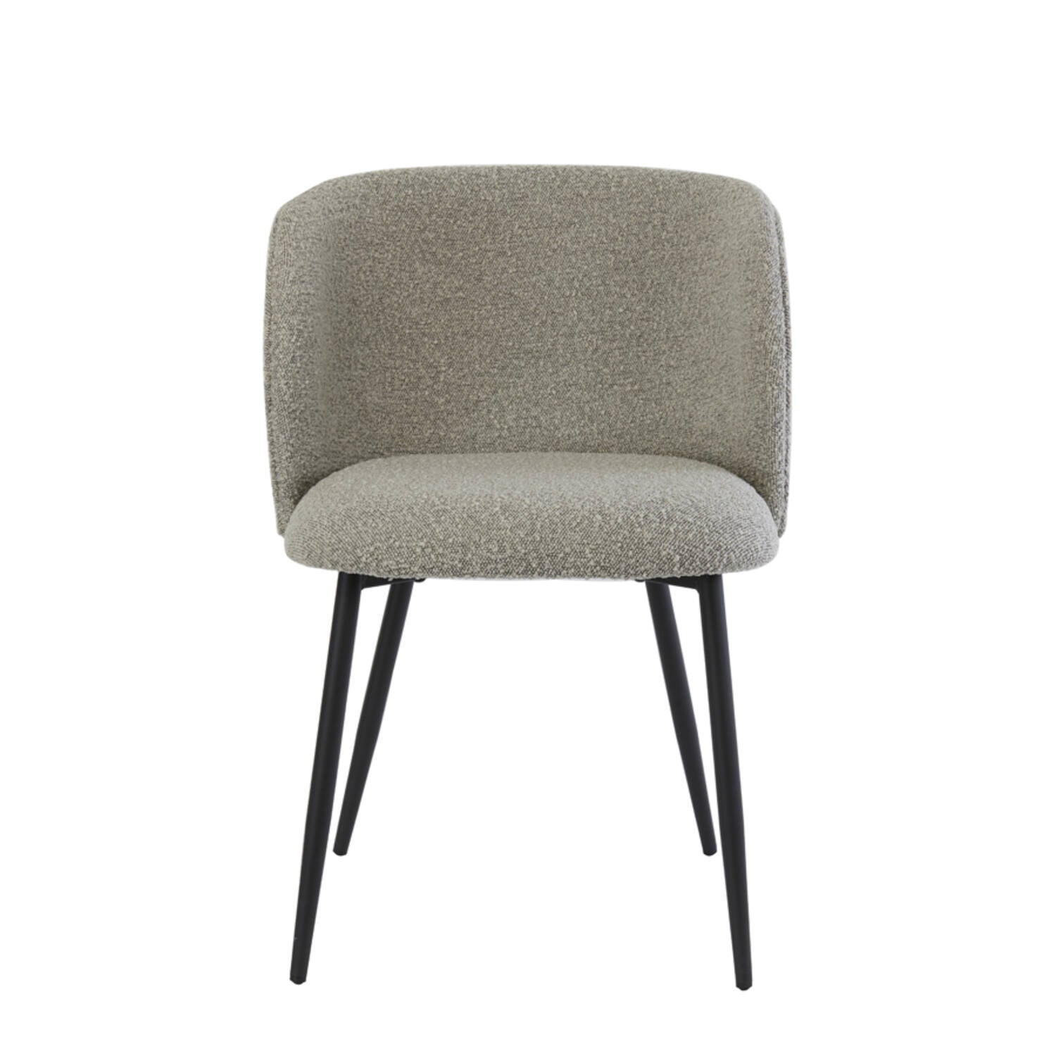 Elyna Dining Chair - Bouclé Grey Finish