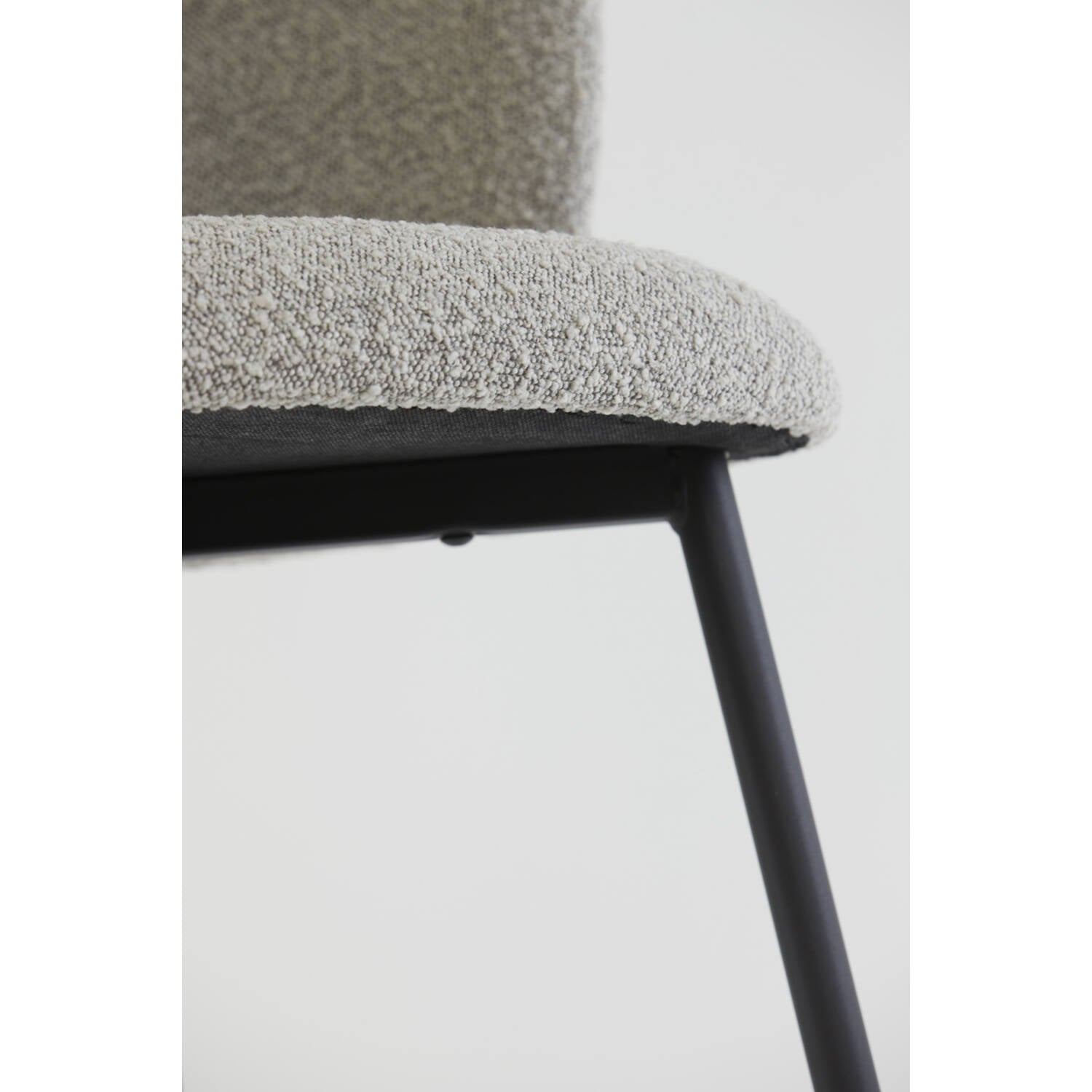 Elyna Dining Chair - Bouclé Grey Finish