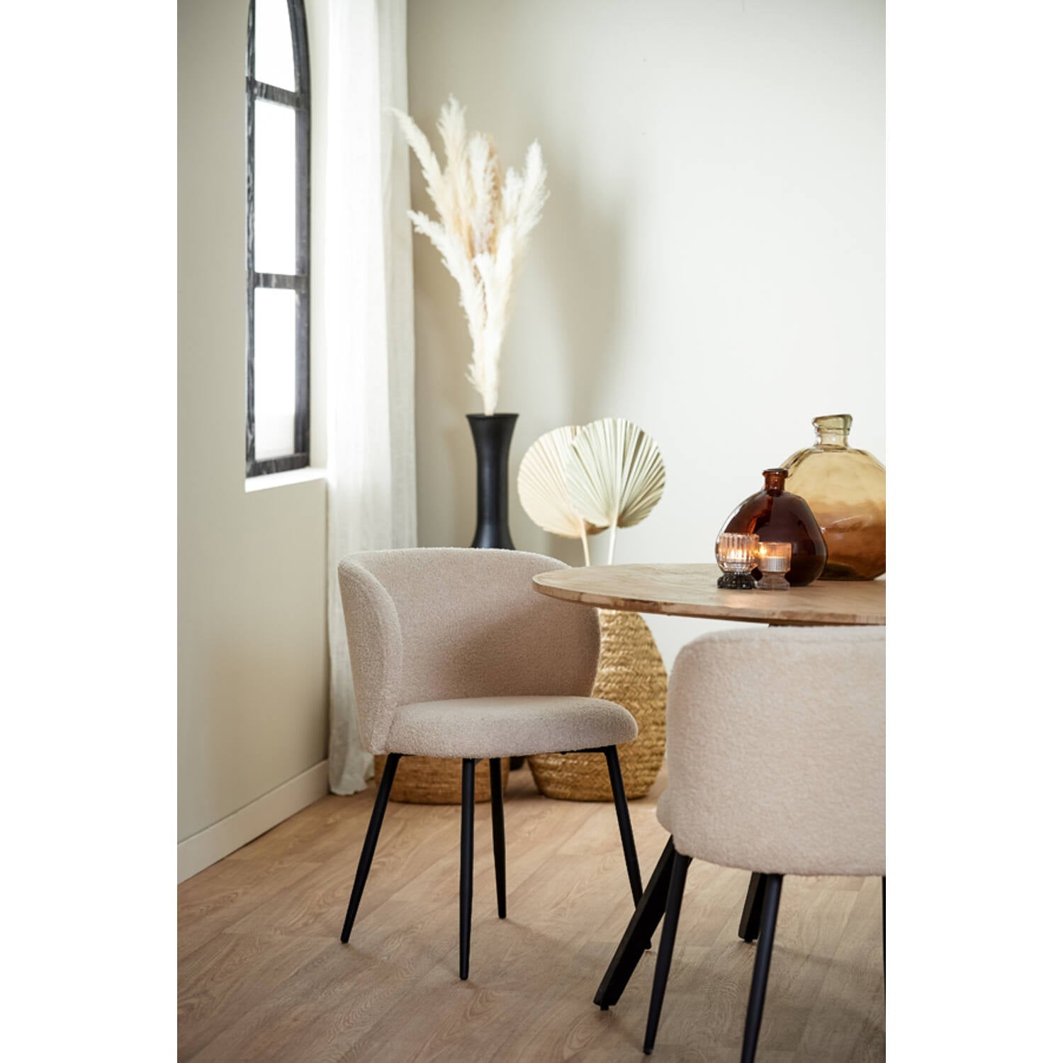 Elyna Dining Chair - Teddy Light Beige Finish