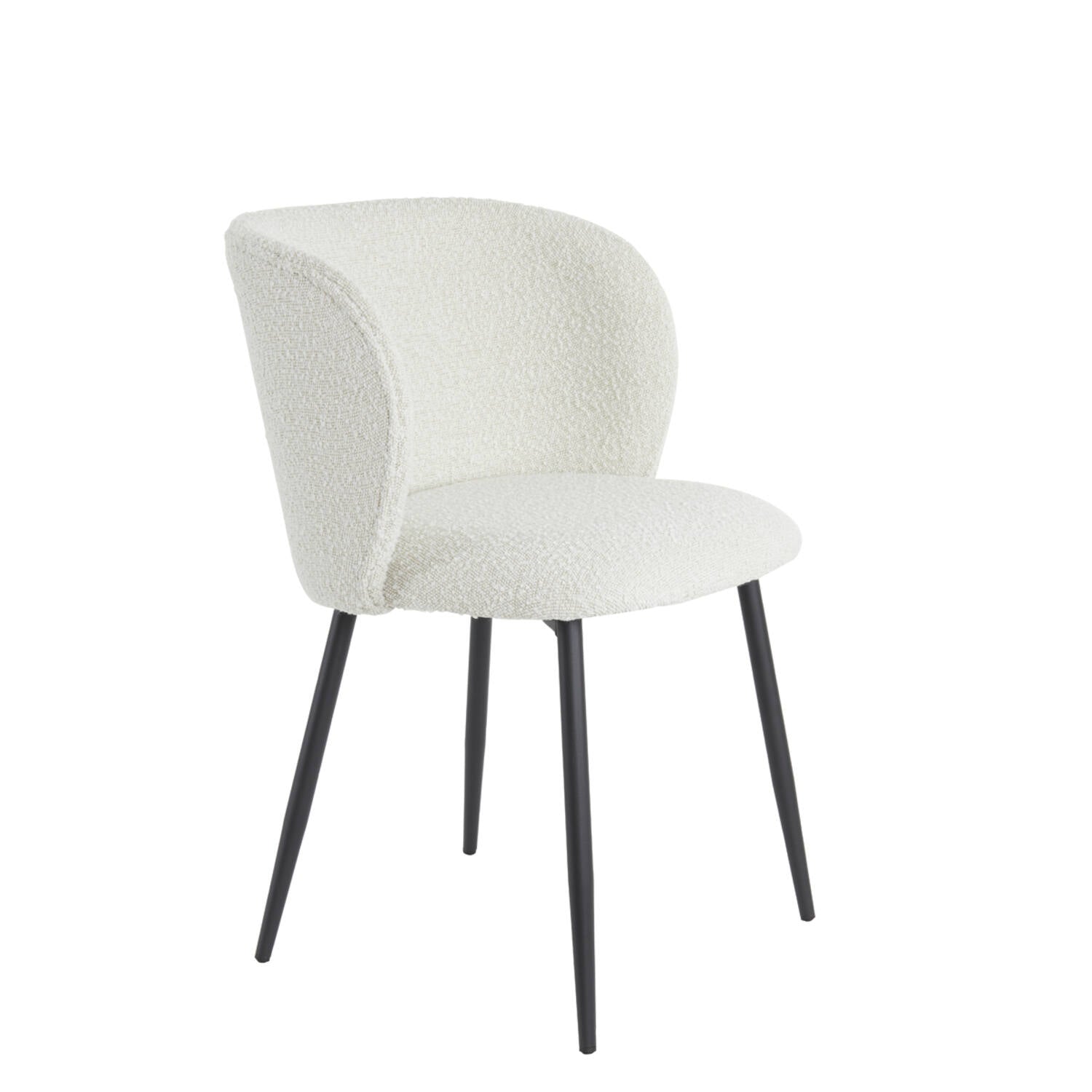 Elyna Dining Chair - Bouclé Light Beige Finish