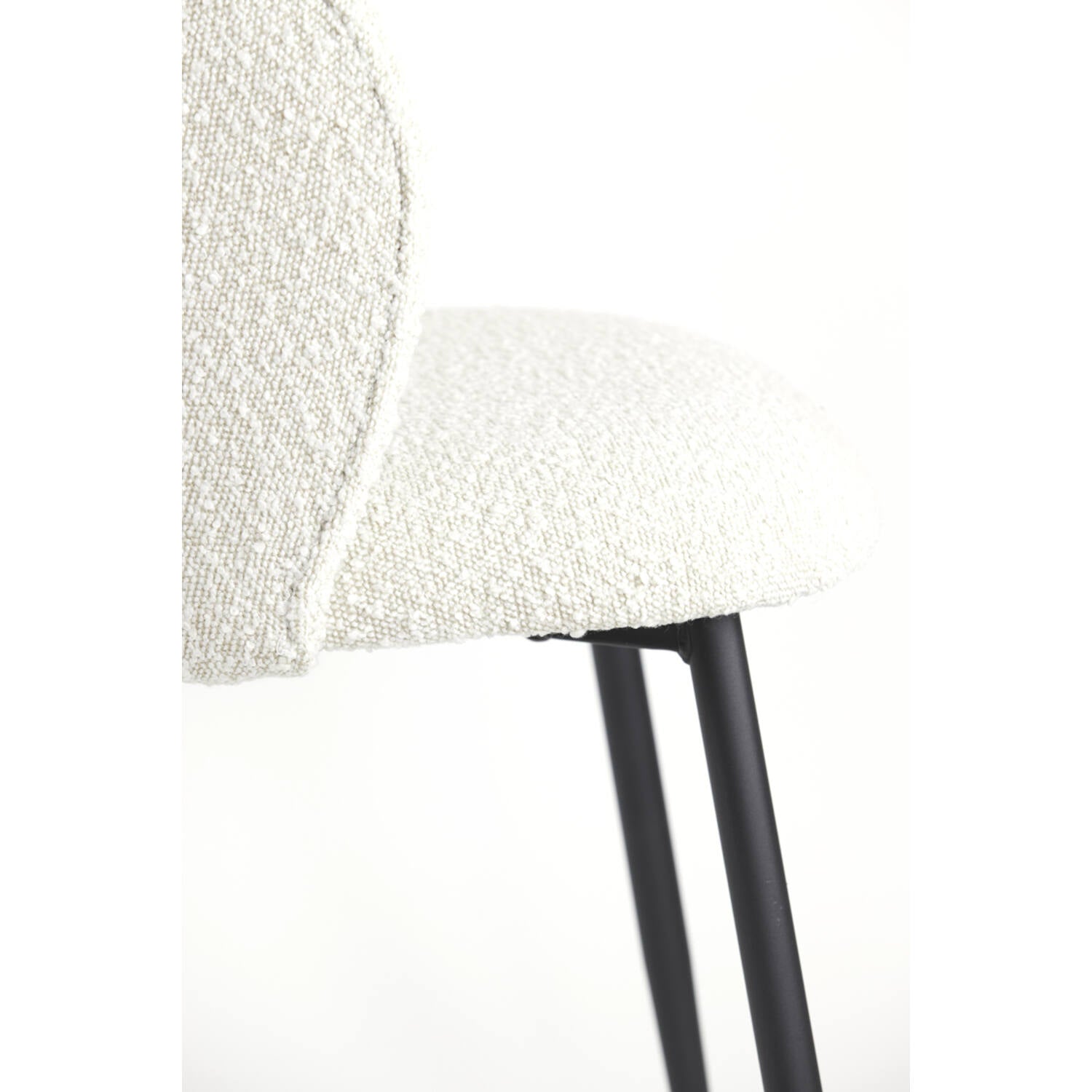 Elyna Dining Chair - Bouclé Light Beige Finish