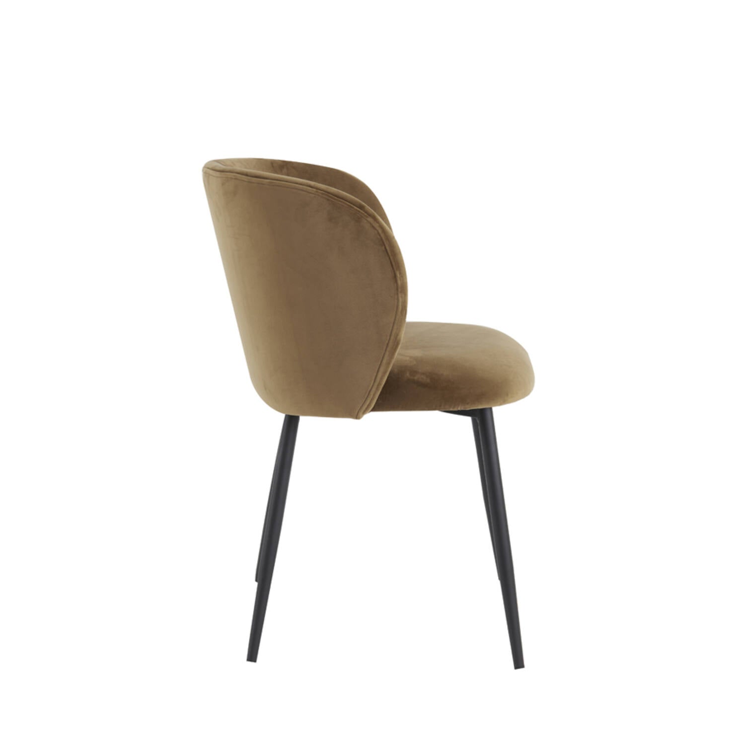 Elyna Dining Chair - Velvet Brown Finish