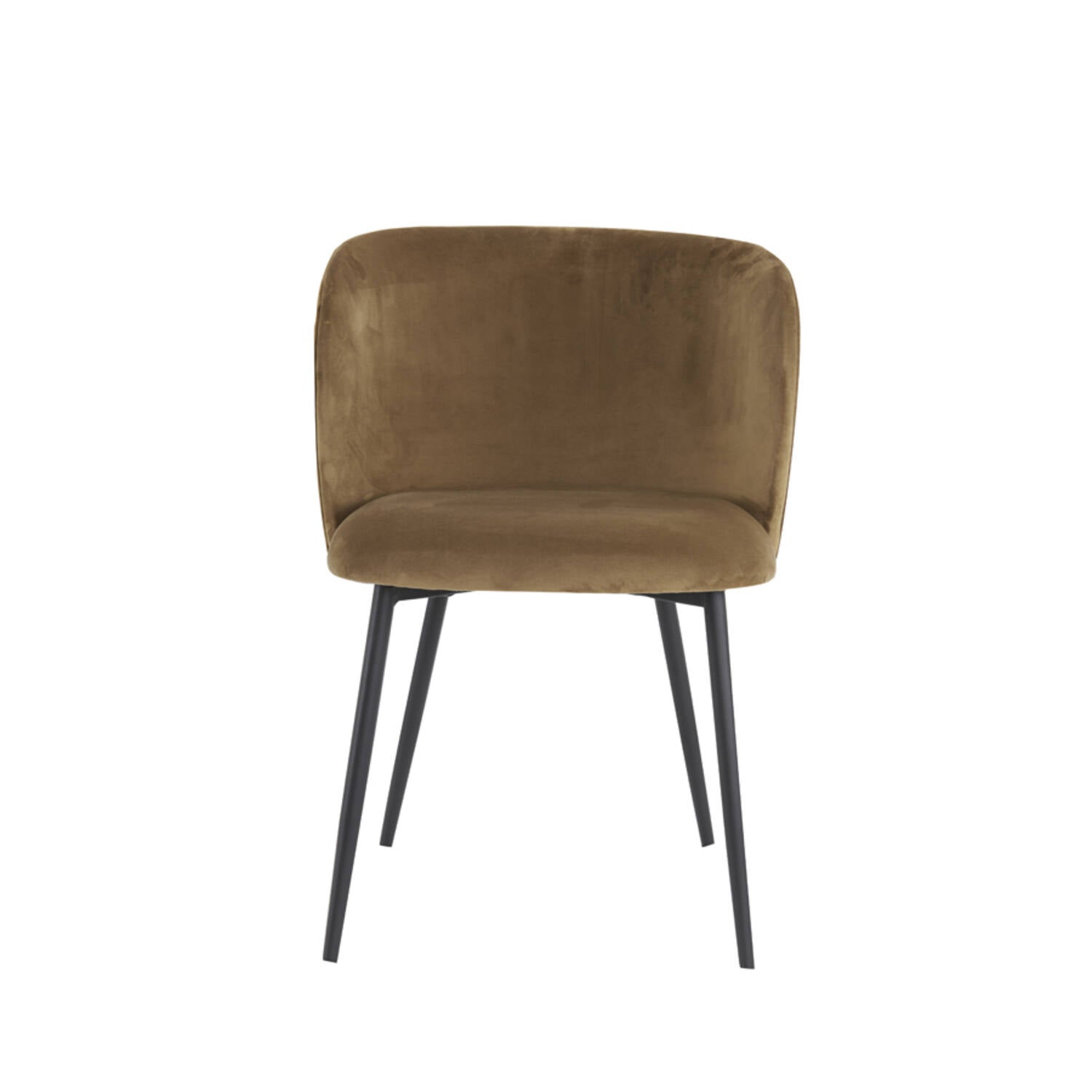 Elyna Dining Chair - Velvet Brown Finish