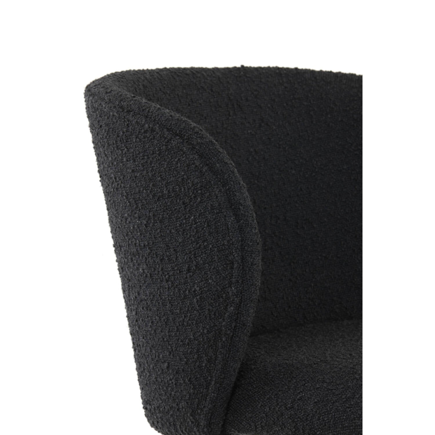 Elyna Dining Chair - Bouclé Black Finish