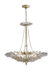 Fay 6Lt Crystal Pendant - Aged Gold & Silver