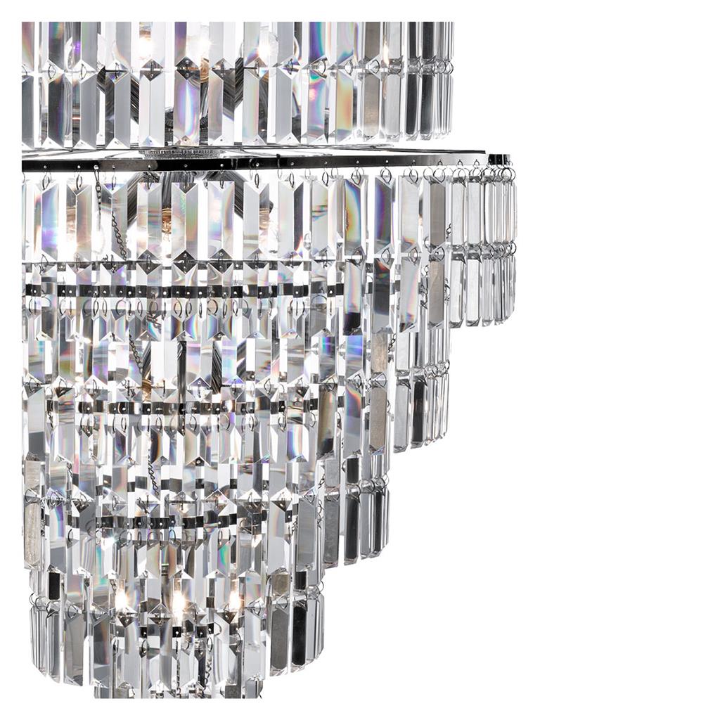 Empire  13Lt Crystal Ceiling Light  - Chrome/Brass Finish