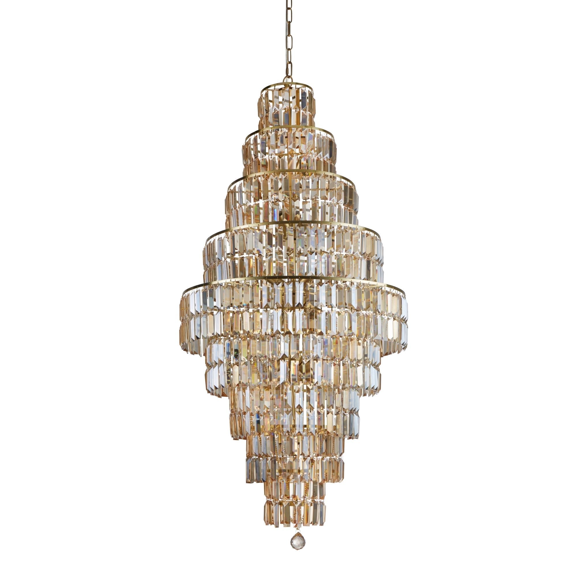 Empire  13Lt Crystal Ceiling Light  - Chrome/Brass Finish