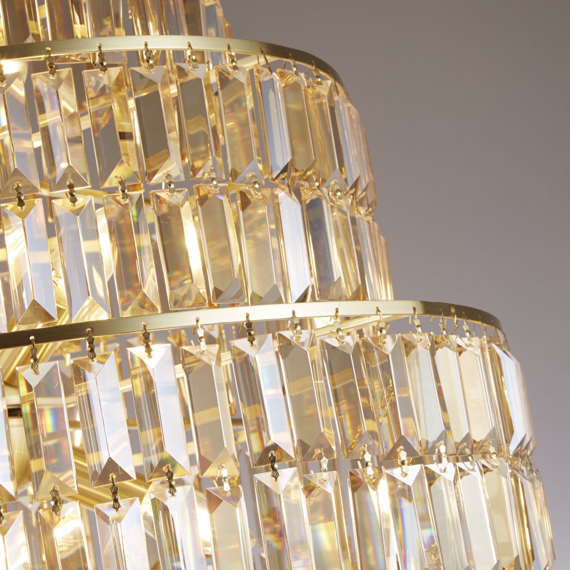 Empire  13Lt Crystal Ceiling Light  - Chrome/Brass Finish