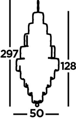 Empire  13Lt Crystal Ceiling Light  - Chrome/Brass Finish