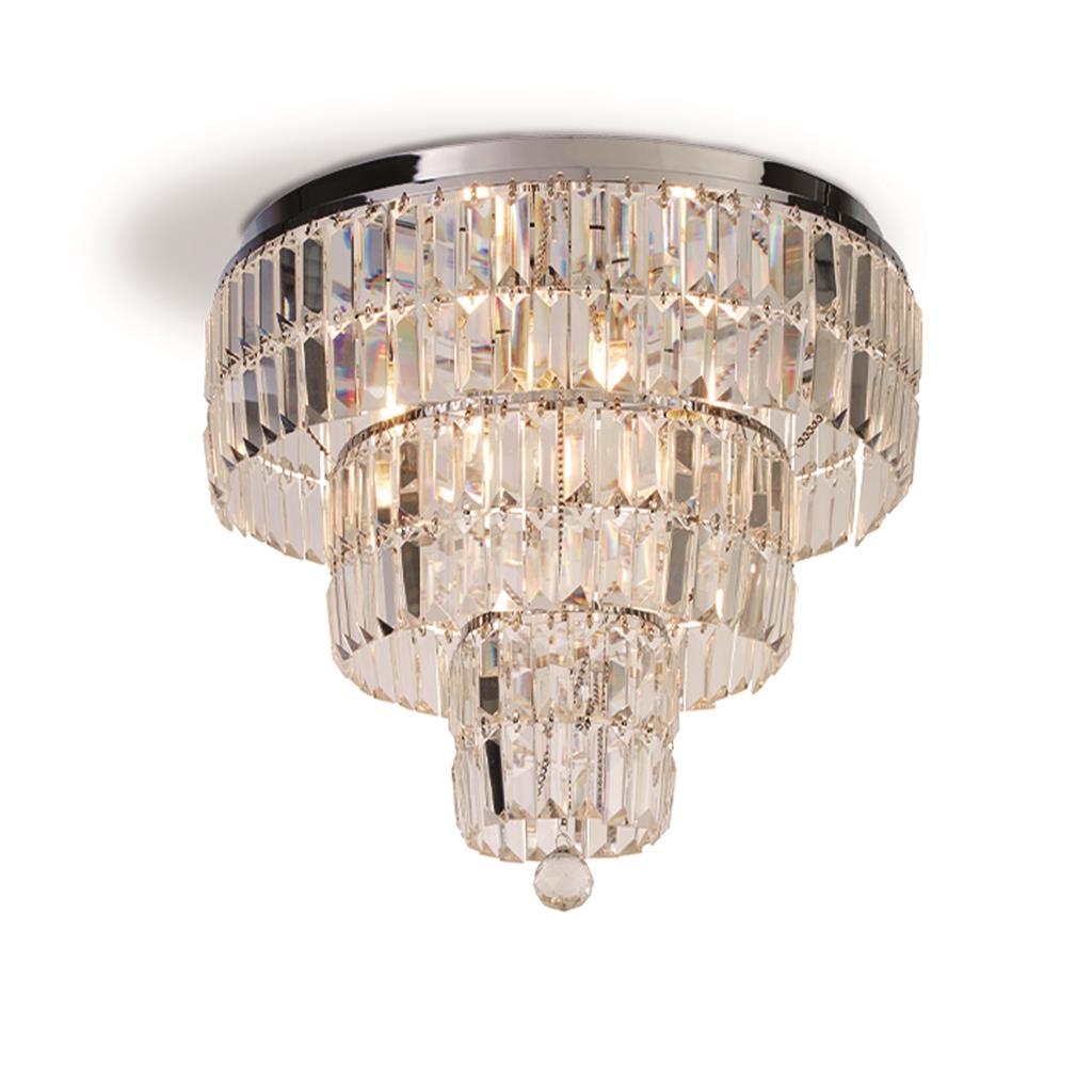 Empire 4/6lt Flush - Chrome Metal & Clear Crystal