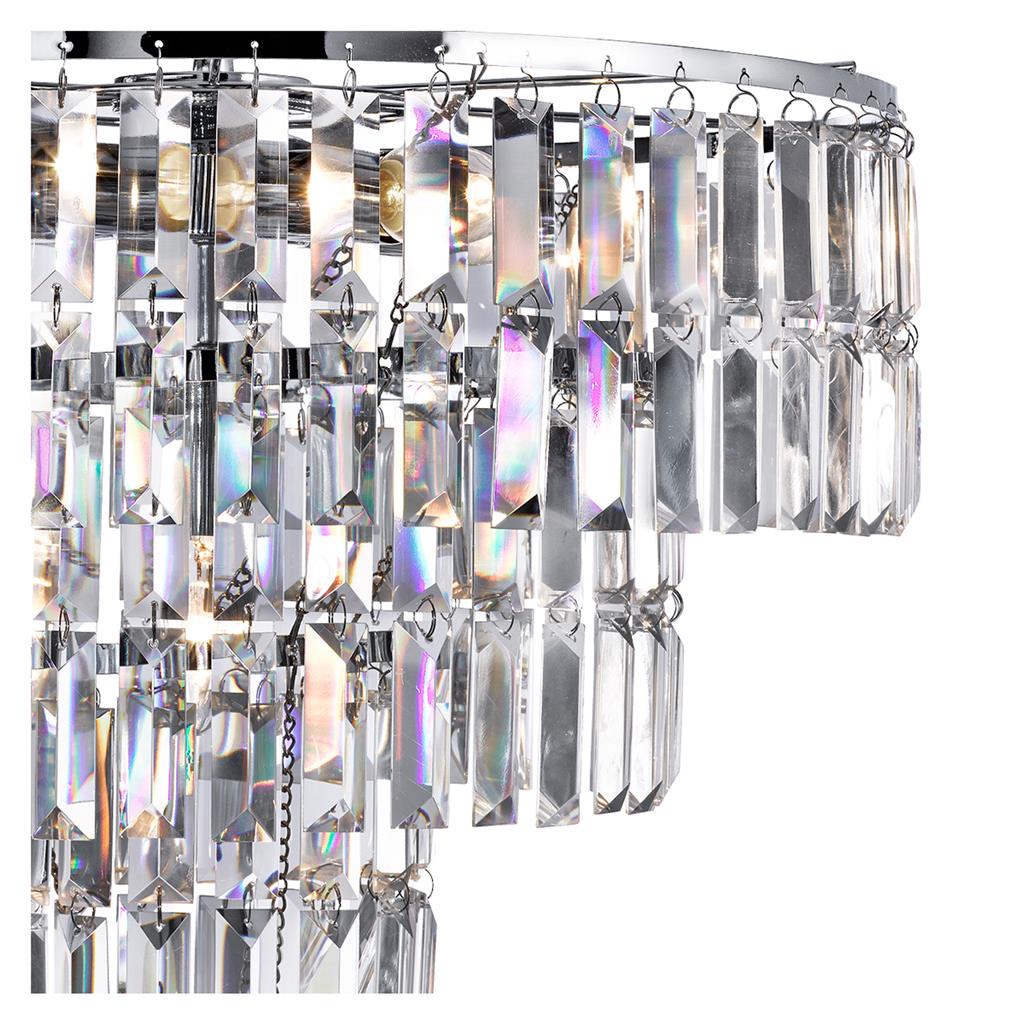 Empire 5lt Height Adjustable, DImmable Pendant - Satin Brass Metal & Champagne Glass