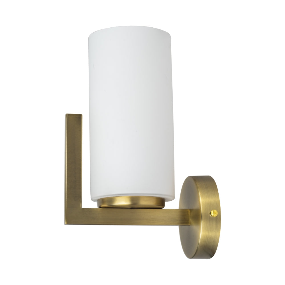 Empire 1 Light Wall Light - Satin Chrome / Brushed Bronze