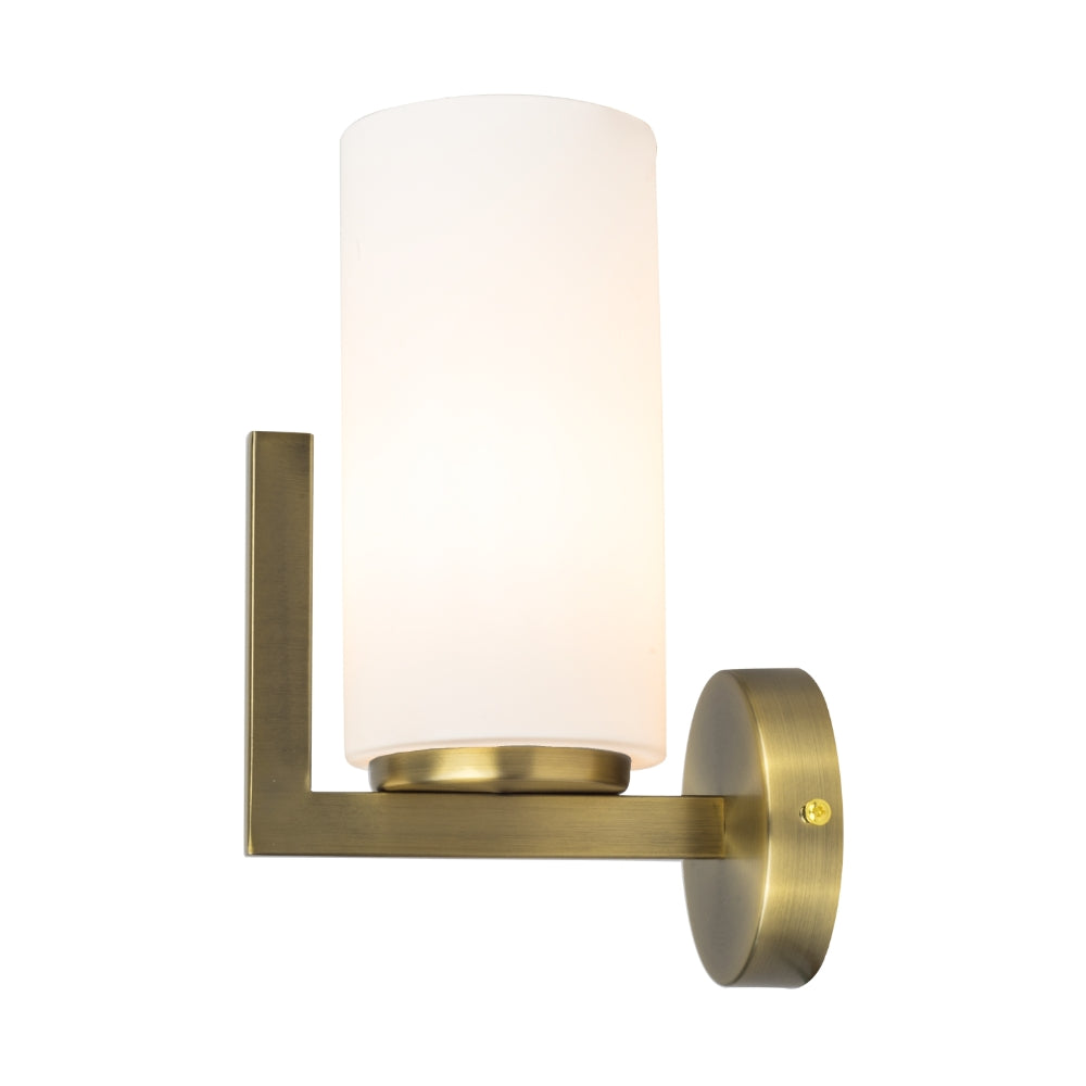 Empire 1 Light Wall Light - Satin Chrome / Brushed Bronze