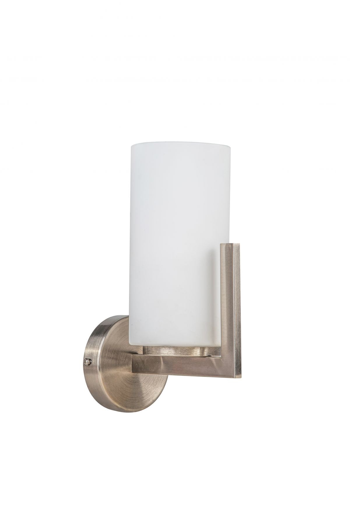 Empire 1 Light Wall Light - Satin Chrome / Brushed Bronze