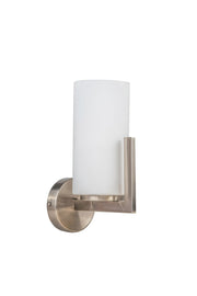 Empire 1 Light Wall Light - Satin Chrome / Brushed Bronze