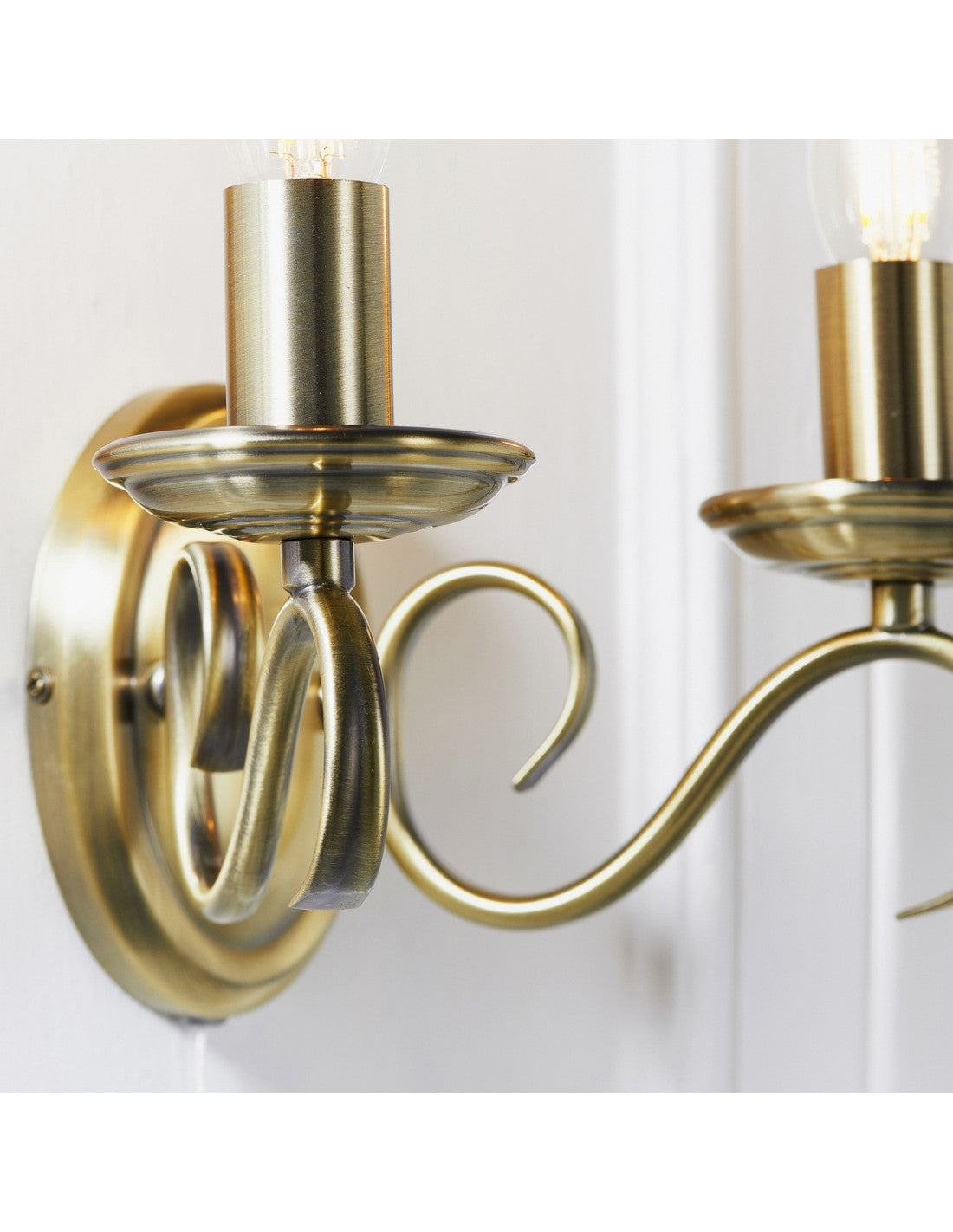 Vera Twin Wall Light - Antique Brass