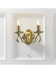 Vera Twin Wall Light - Antique Brass