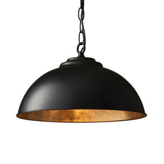 Senna 1Lt Pendant -  Matt Black & Gold Leaf