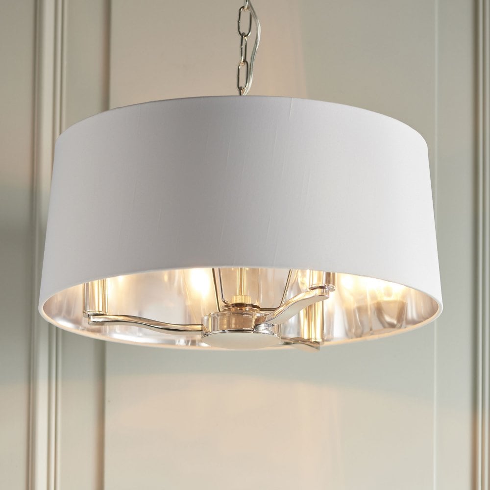 Shelbourne 3Lt Pendant Light - Brushed Gold/Bright Nickel