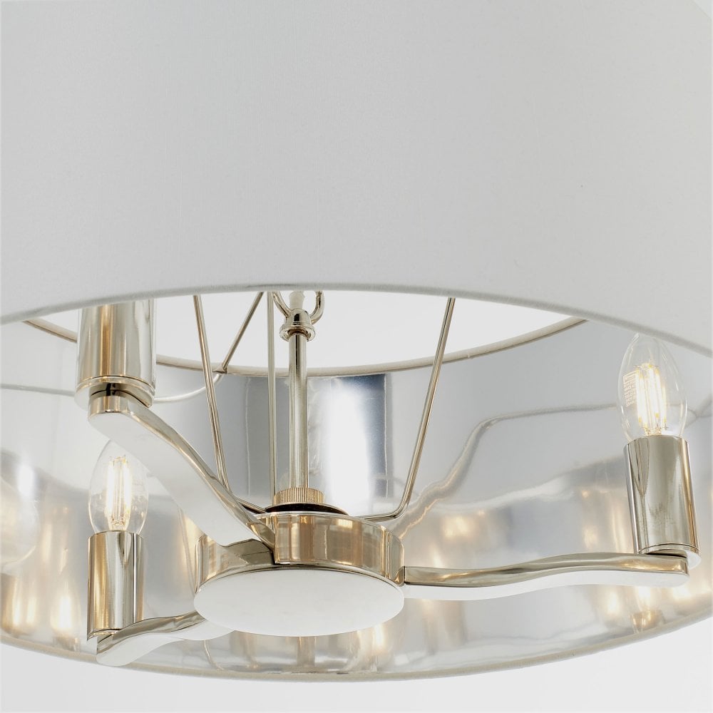 Shelbourne 3Lt Pendant Light - Brushed Gold/Bright Nickel