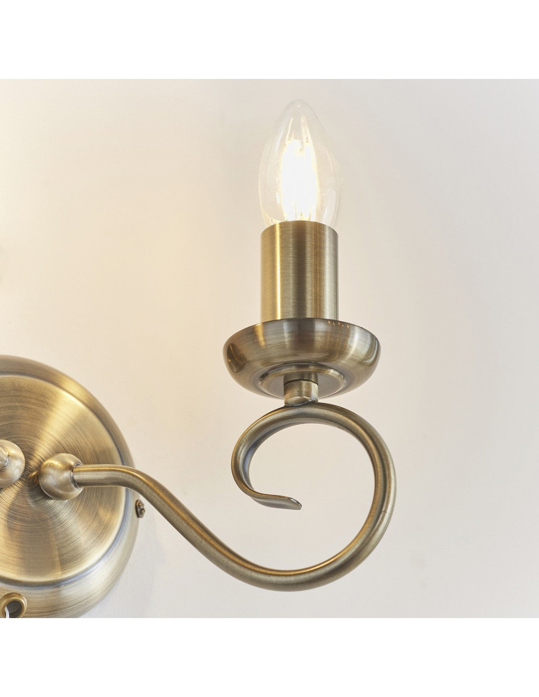 Ketley 1/2Lt Wall Light - Antique Brass