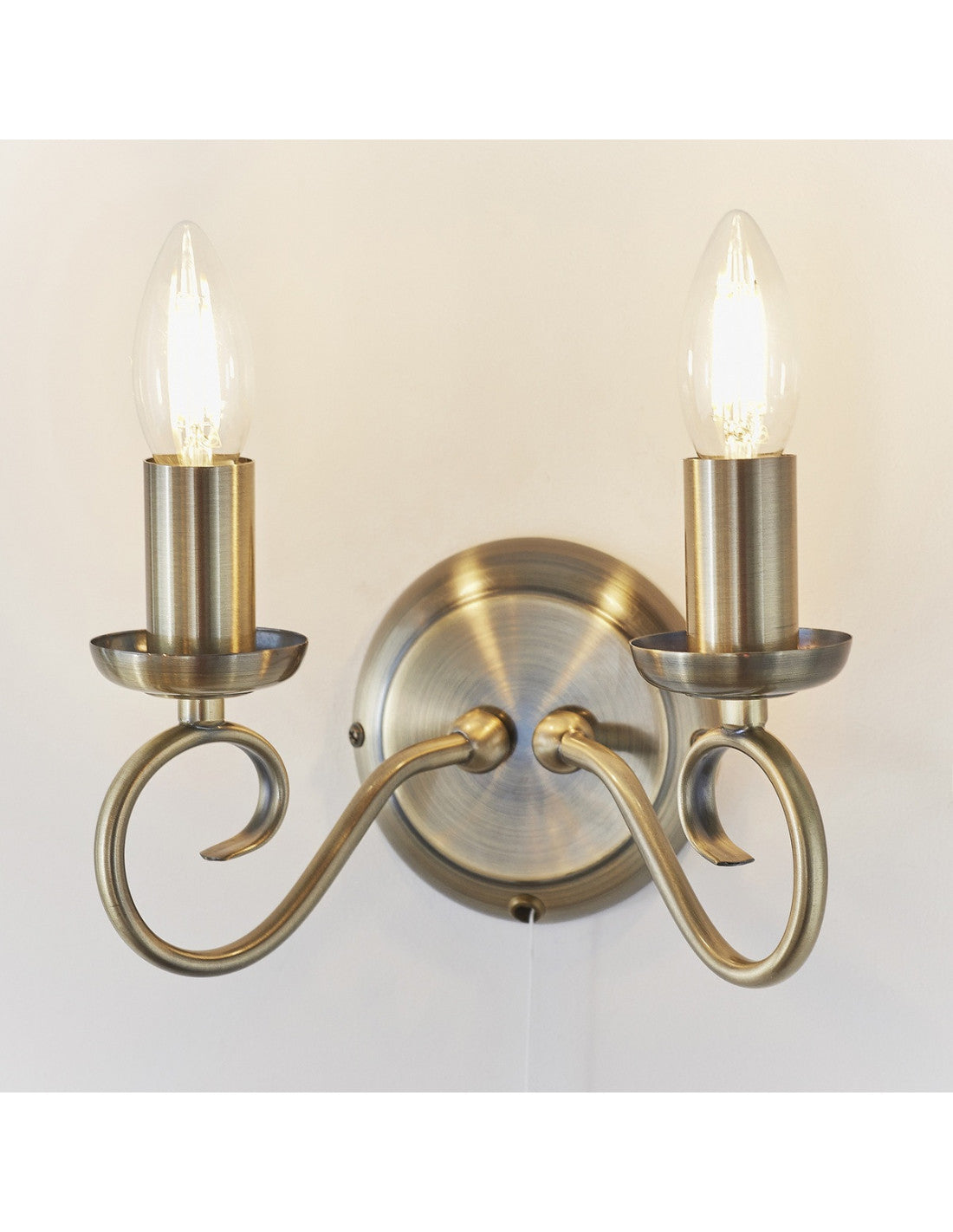 Ketley 1/2Lt Wall Light - Antique Brass