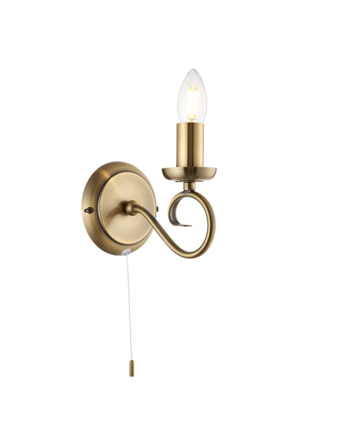 Ketley 1/2Lt Wall Light - Antique Brass