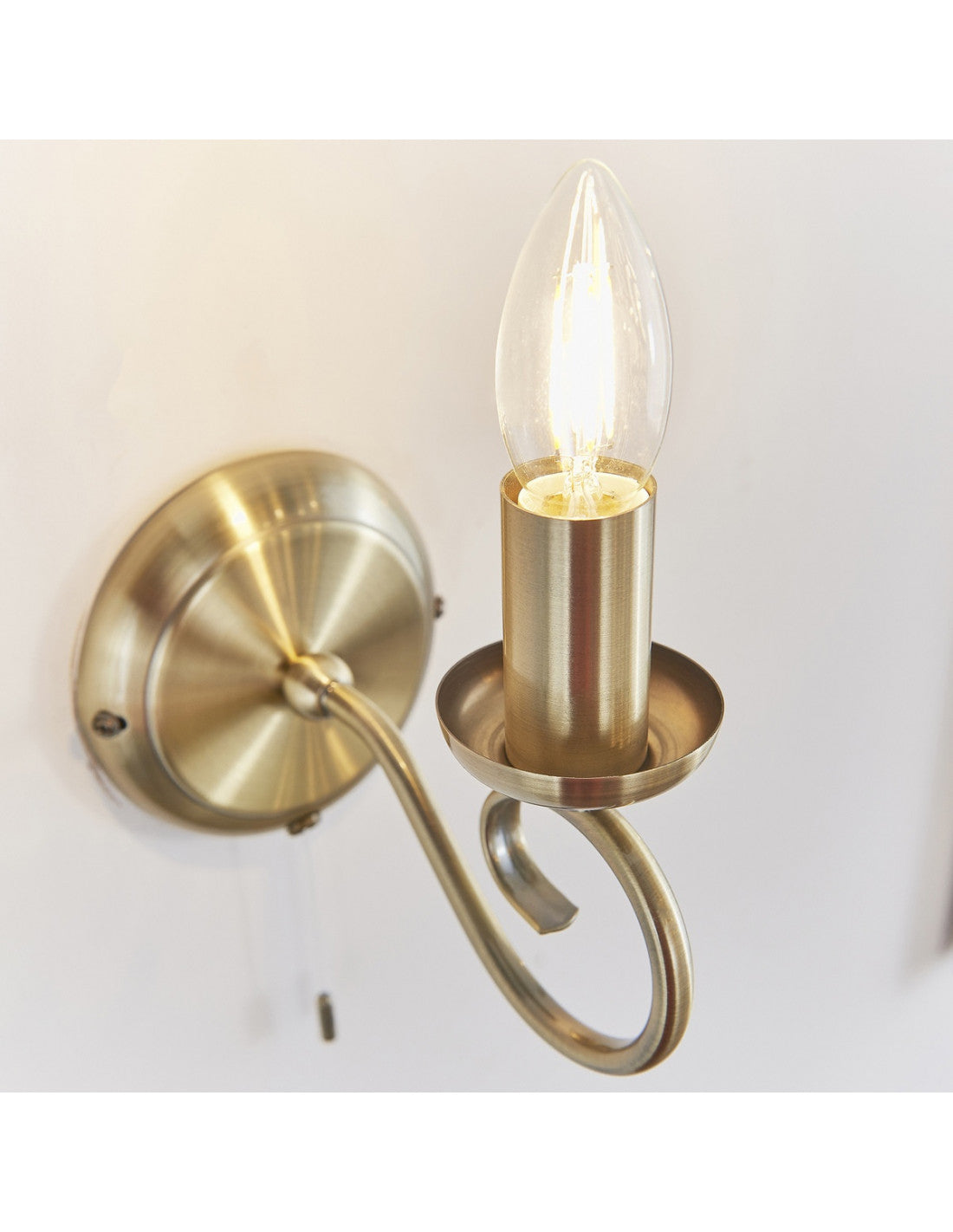 Ketley 1/2Lt Wall Light - Antique Brass