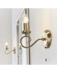 Ketley 1/2Lt Wall Light - Antique Brass