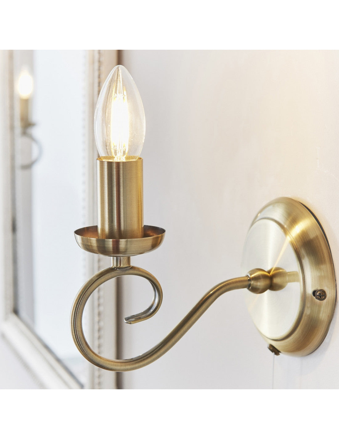 Ketley 1/2Lt Wall Light - Antique Brass