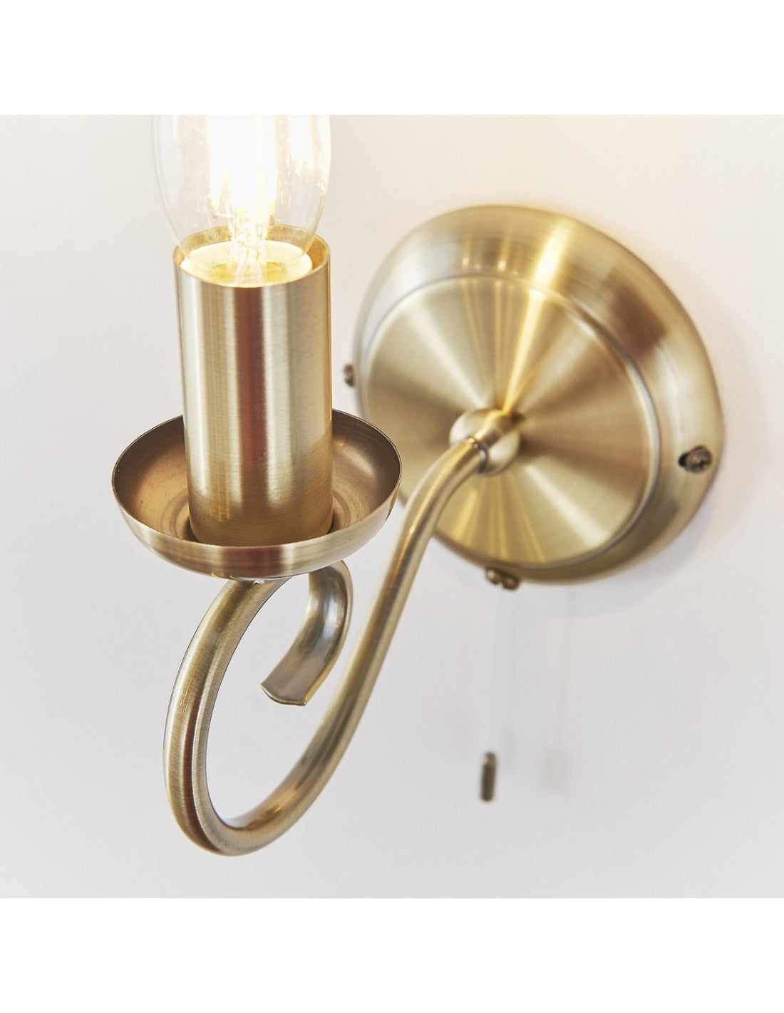 Ketley 1/2Lt Wall Light - Antique Brass