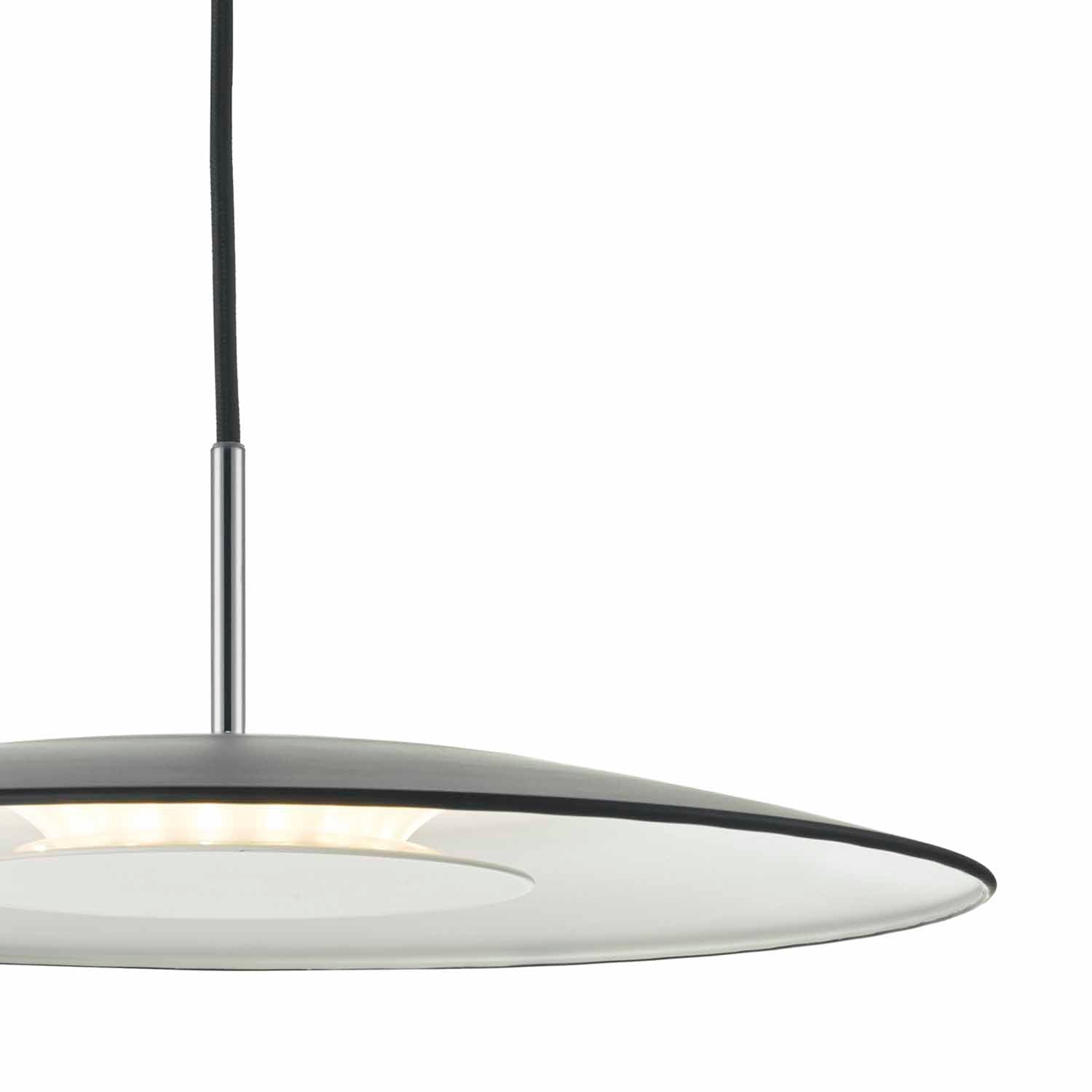 Enoch Pendant Matt Black/Grey/White & Stainless Steel LED