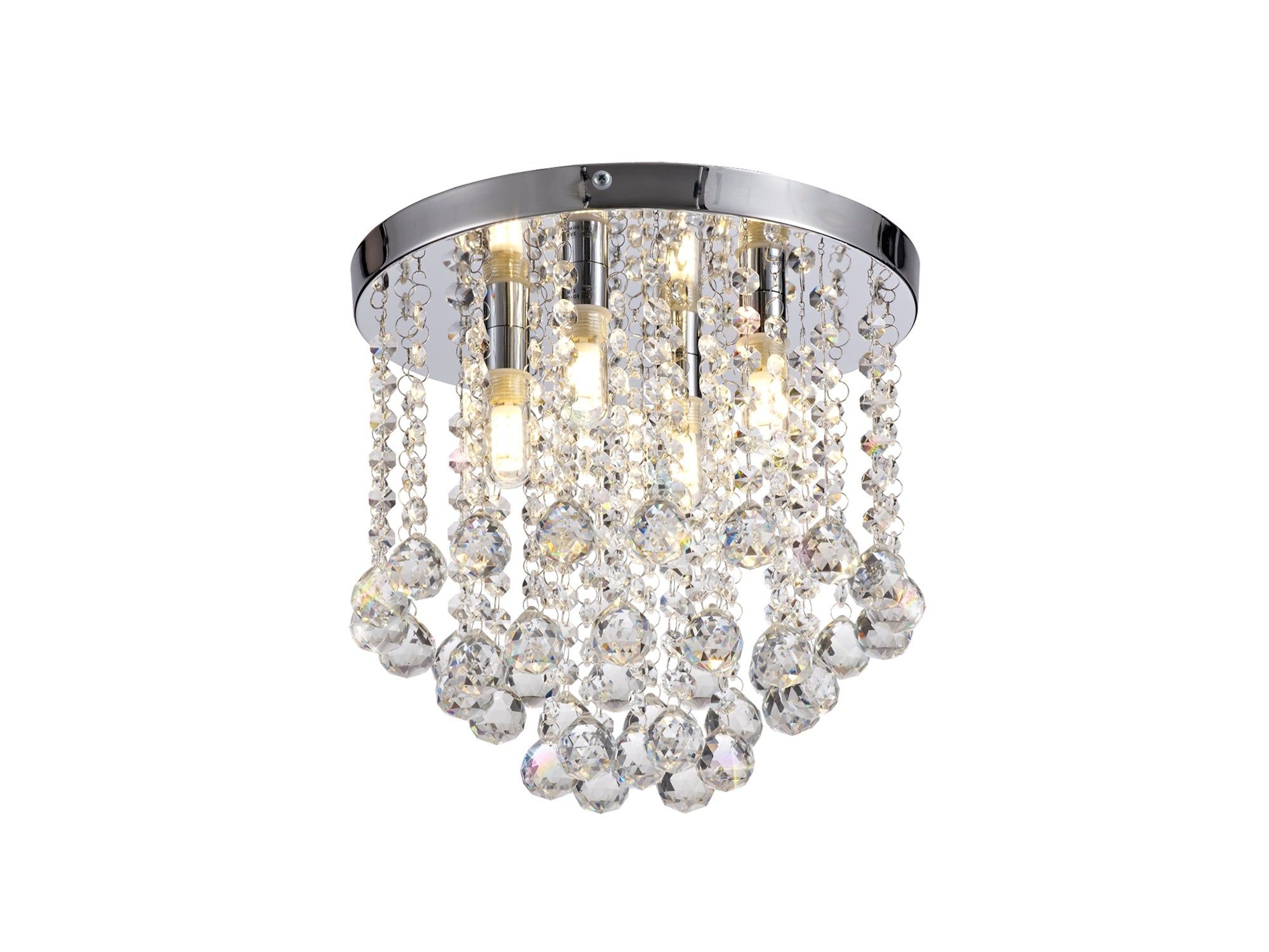 Envoy Ceiling Light, 4 x G9, IP44, Polished Chrome/Crystal