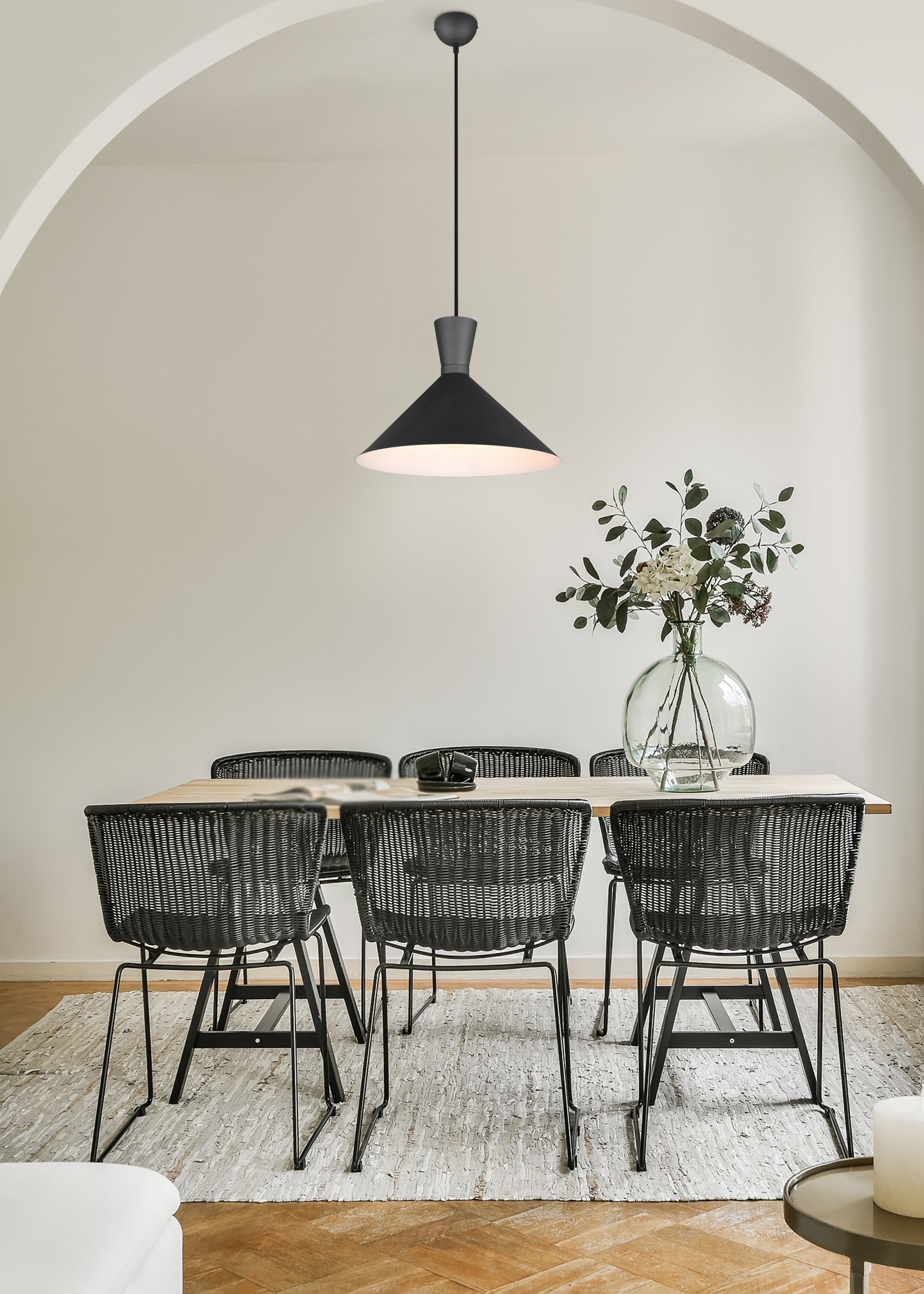 Enzo Hanging Pendant - Matt Black Finish