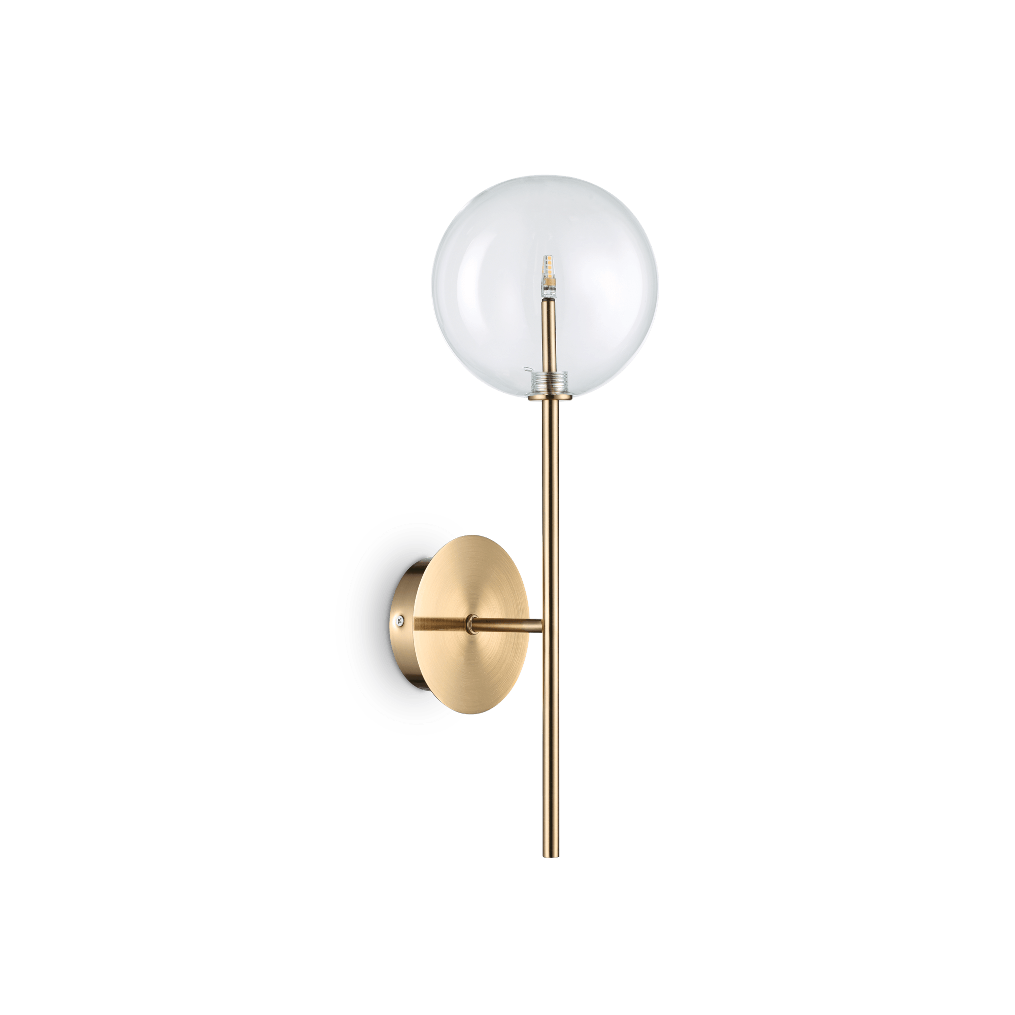 Equinoxe Wall Lamp - Chrome/Antique Brass Finish