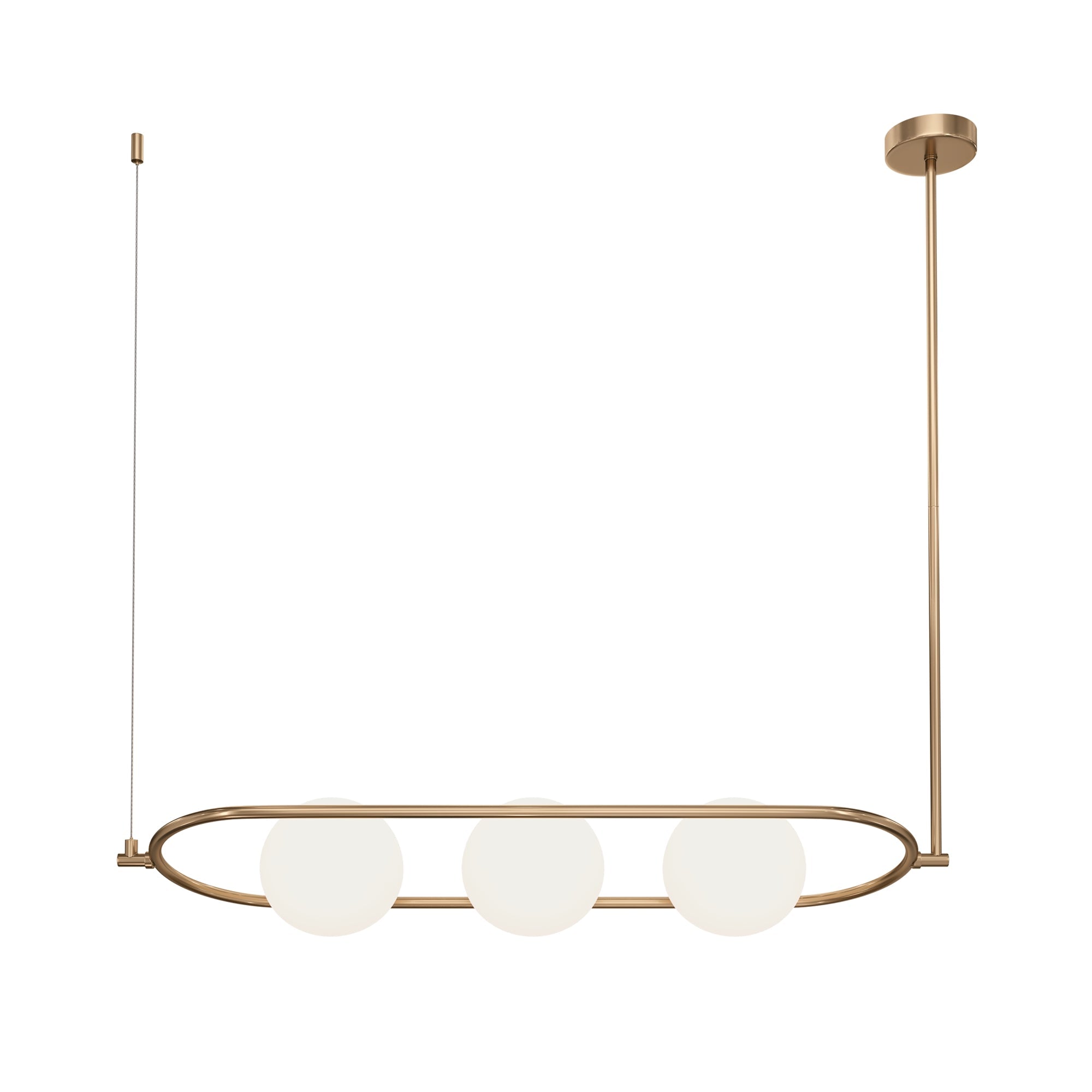 Erich 3Lt Kitchen Table Island Light - Brass/Nickel Finish