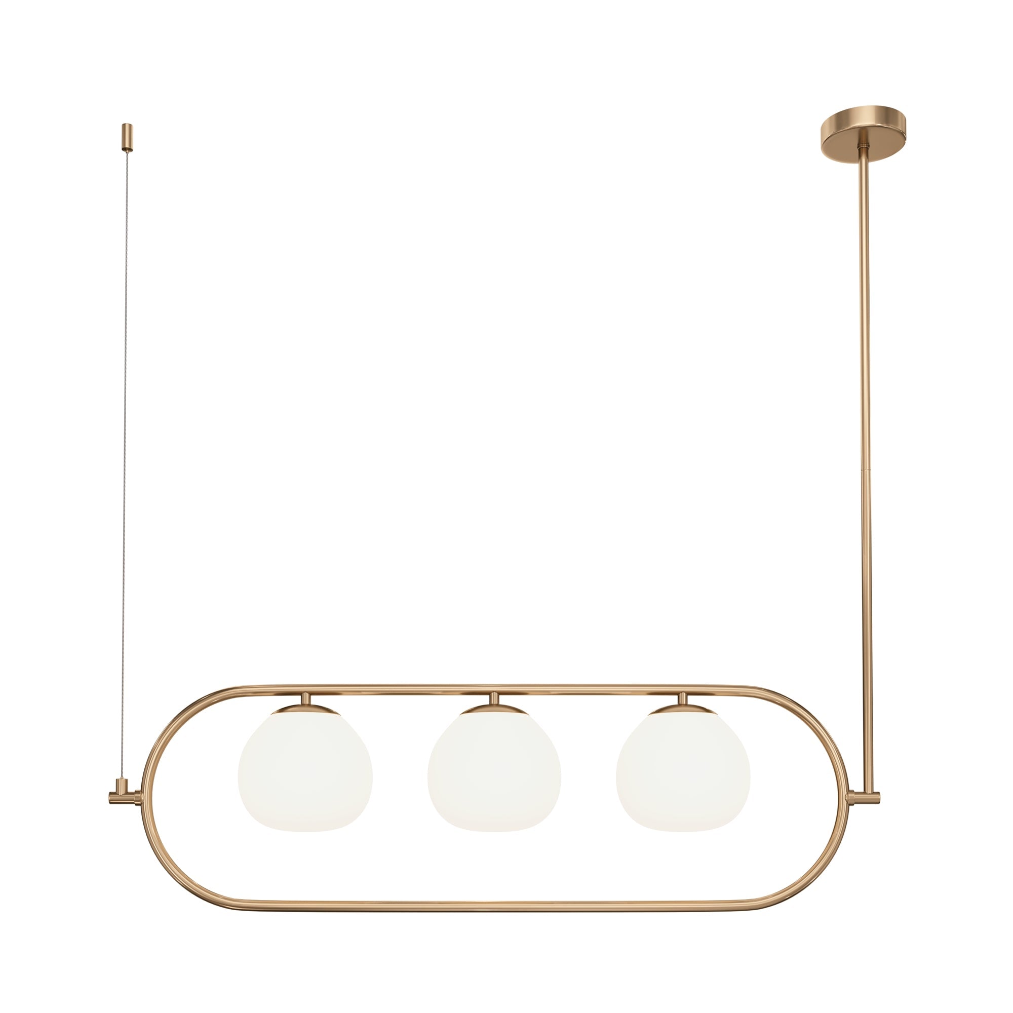 Erich 3Lt Kitchen Table Island Light - Brass/Nickel Finish