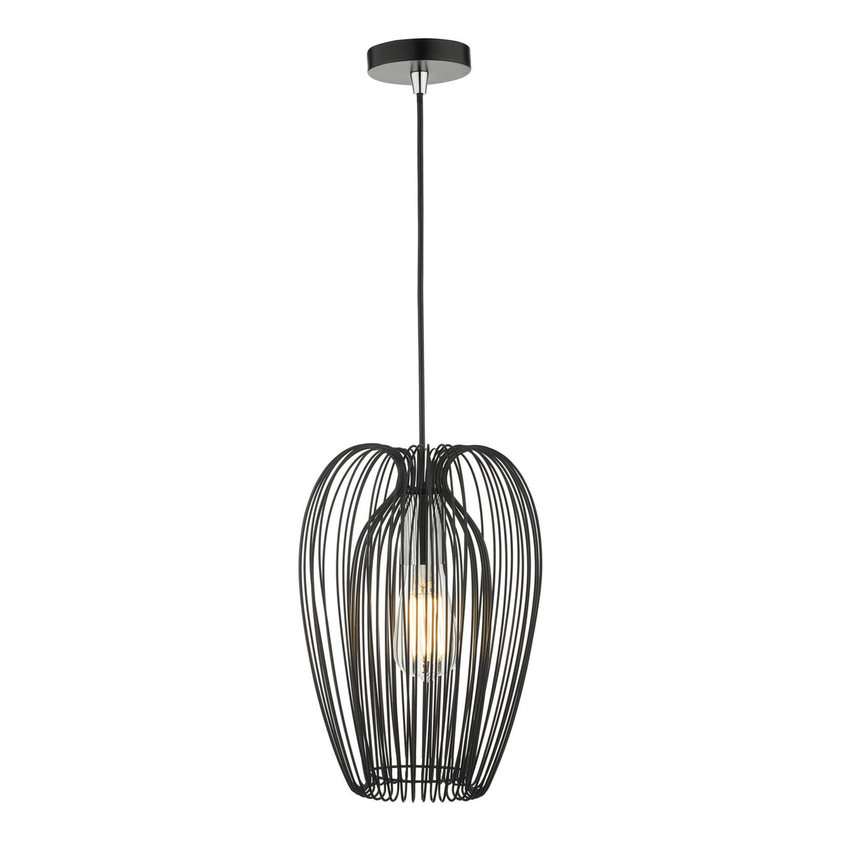 Ero 1 Light Pendant -  Black Finish