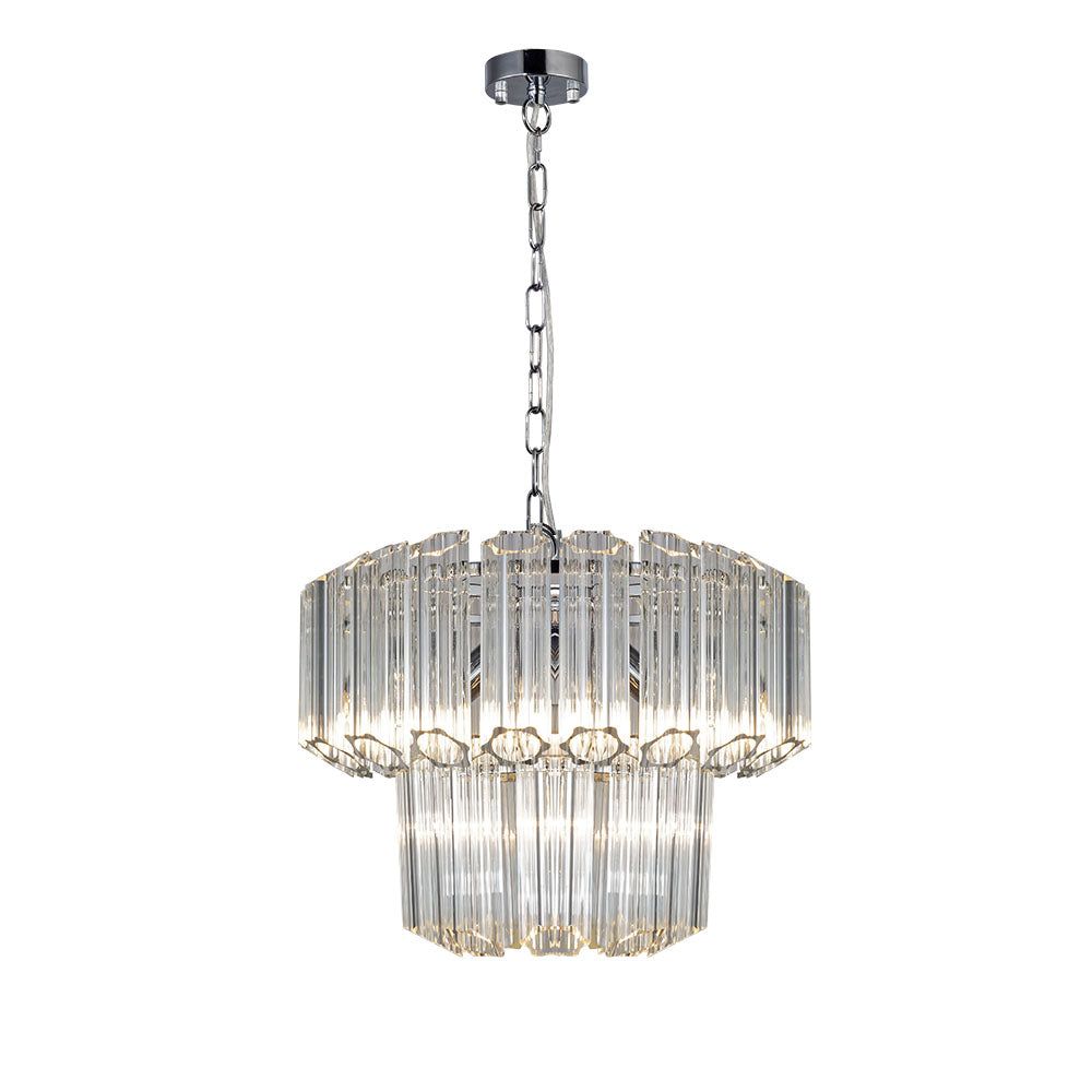 Esme 4 Light Polished Chrome Crystal Ceiling Pendant
