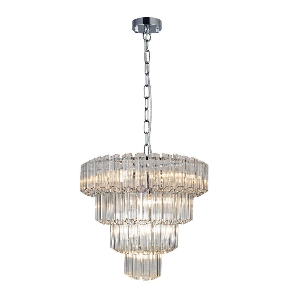 Esme 11 Light Polished Chrome Crystal Ceiling Pendant