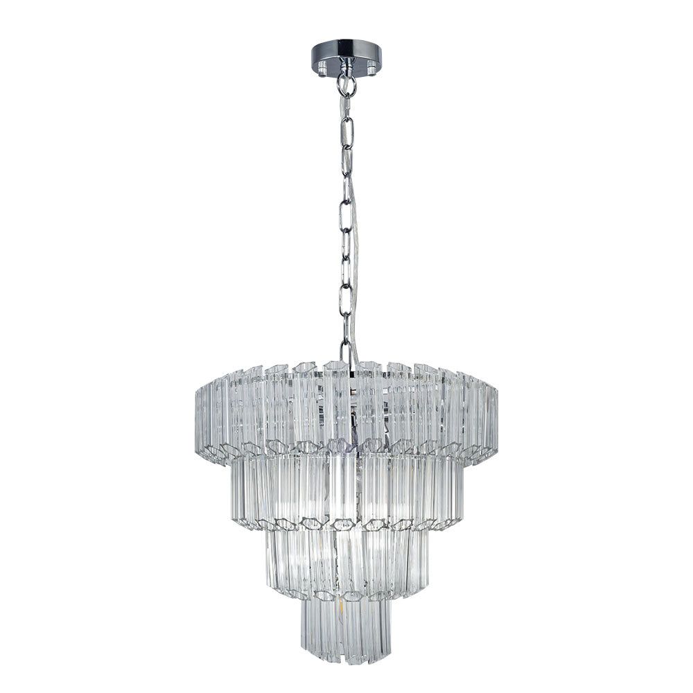 Esme 11 Light Polished Chrome Crystal Ceiling Pendant