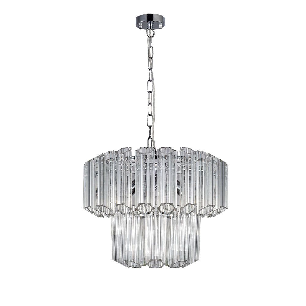 Esme 4 Light Polished Chrome Crystal Ceiling Pendant
