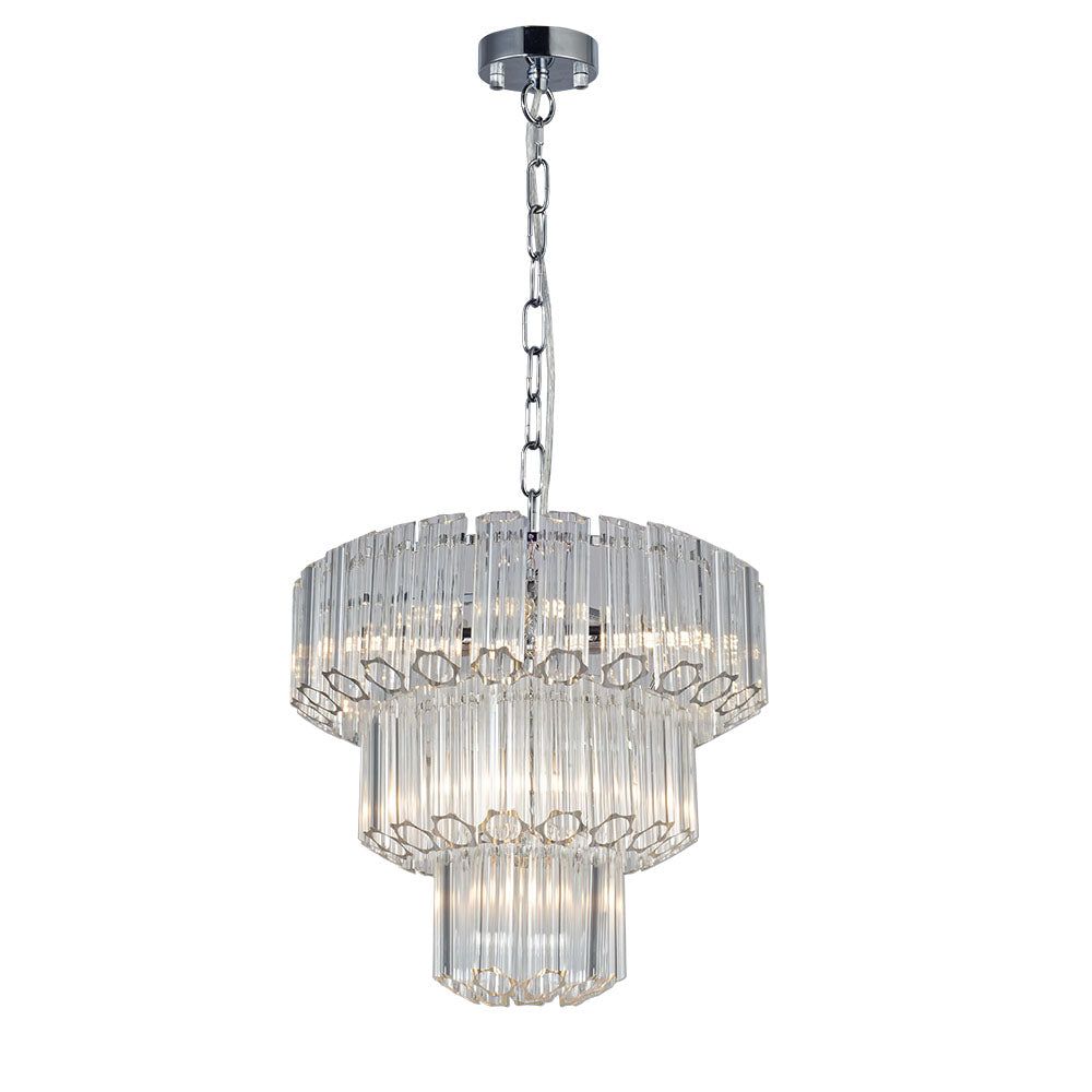 Esme 7 Light Polished Chrome Crystal Ceiling Pendant