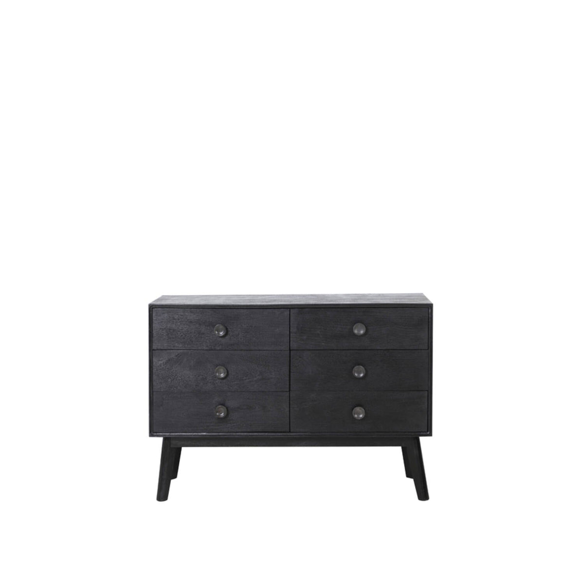 Espita Cabinet with 6 drawers wood oil brown/ Black 